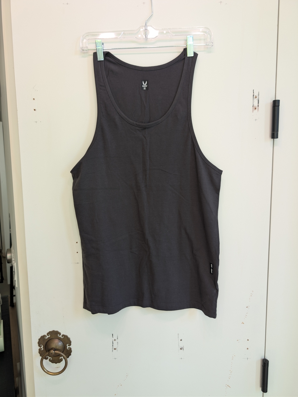 ASRV Men's Grey Scoop Neck Performance Tank